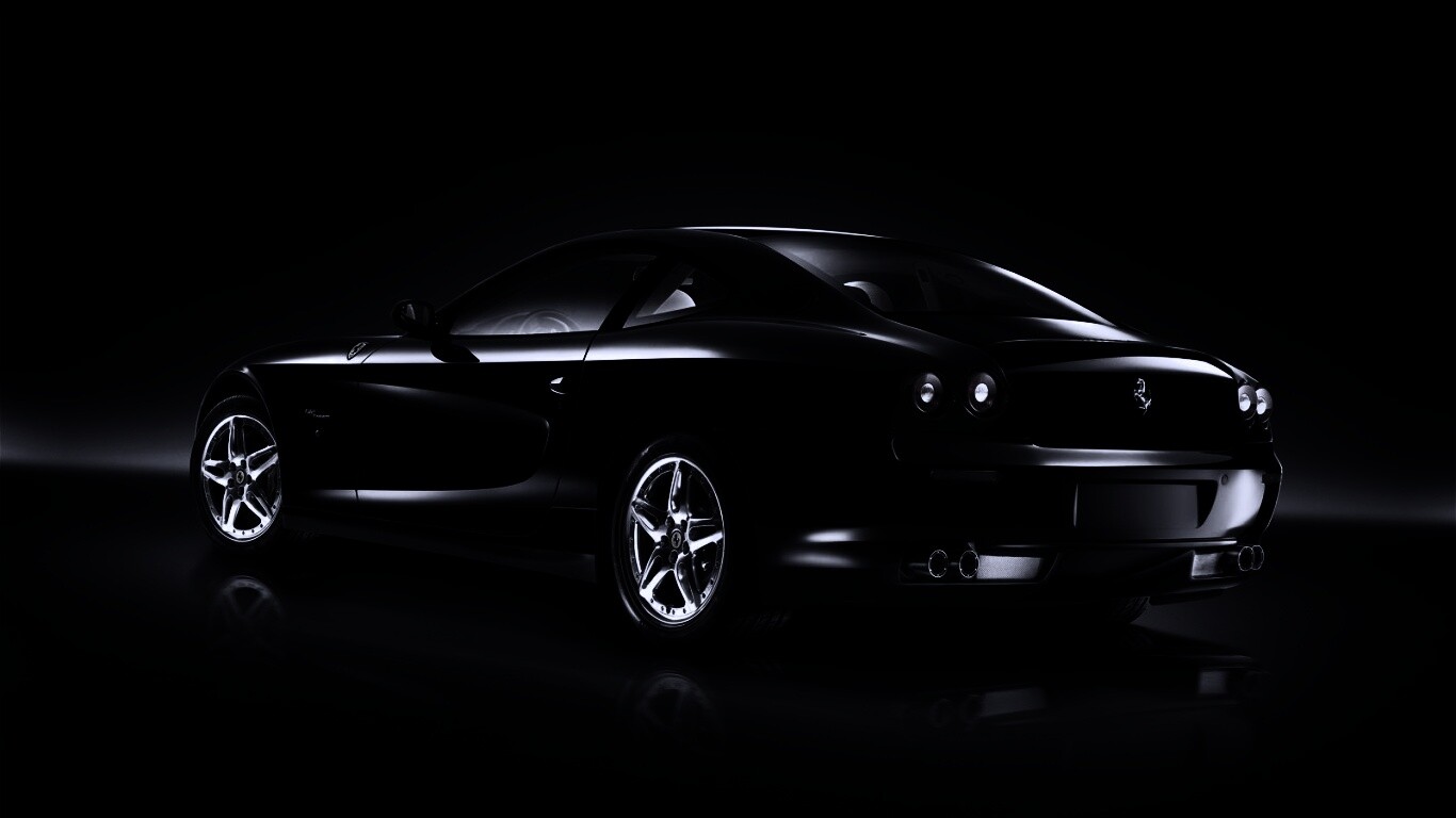 Черная Феррари обои