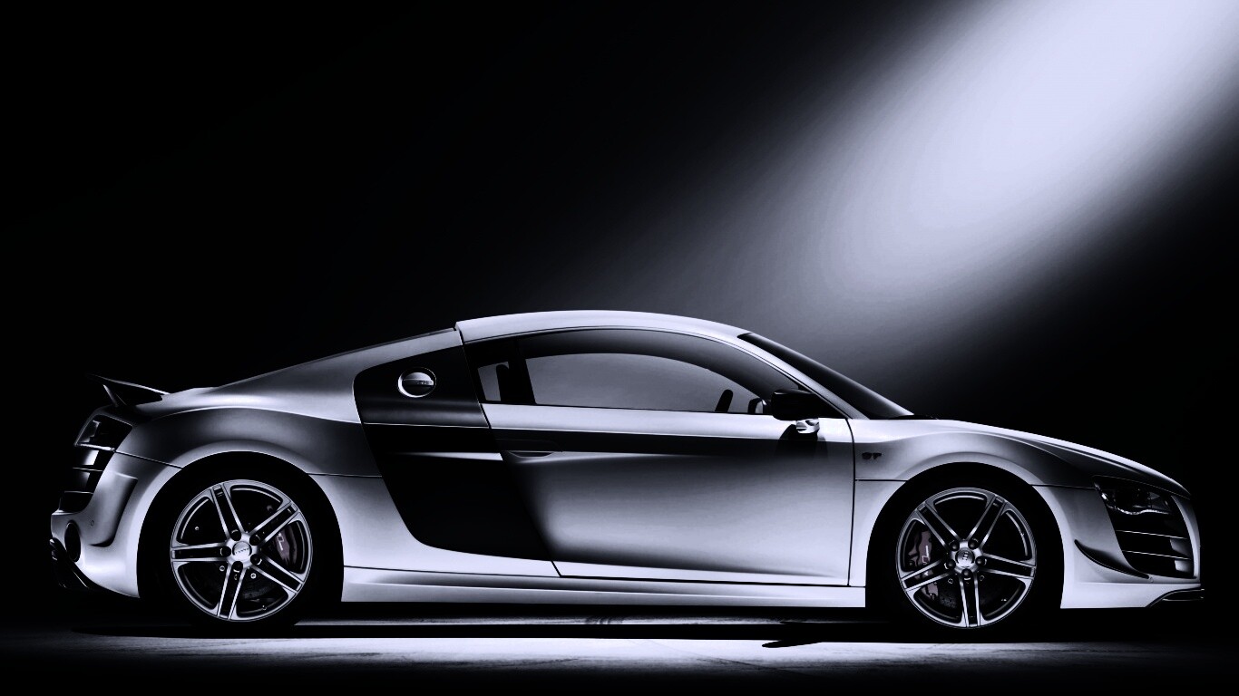 Audi R8 вид сбоку обои