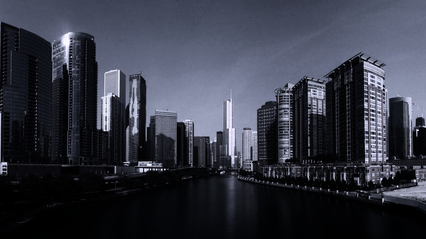 Вид на Чикаго обои