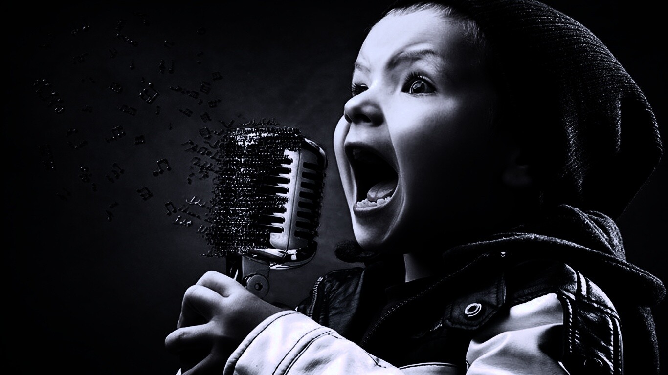 Экспрессивный певец обои