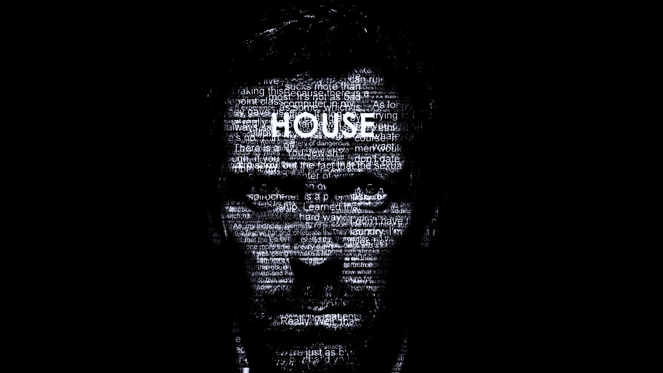 Хаус типографика обои