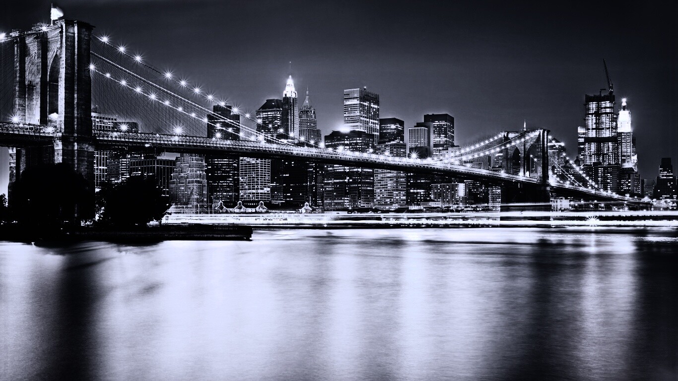 Огни ночного города обои