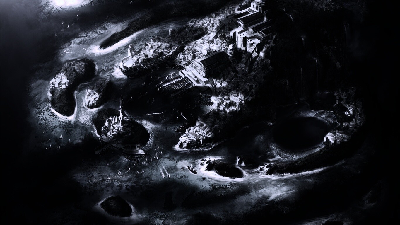 Город на острове обои