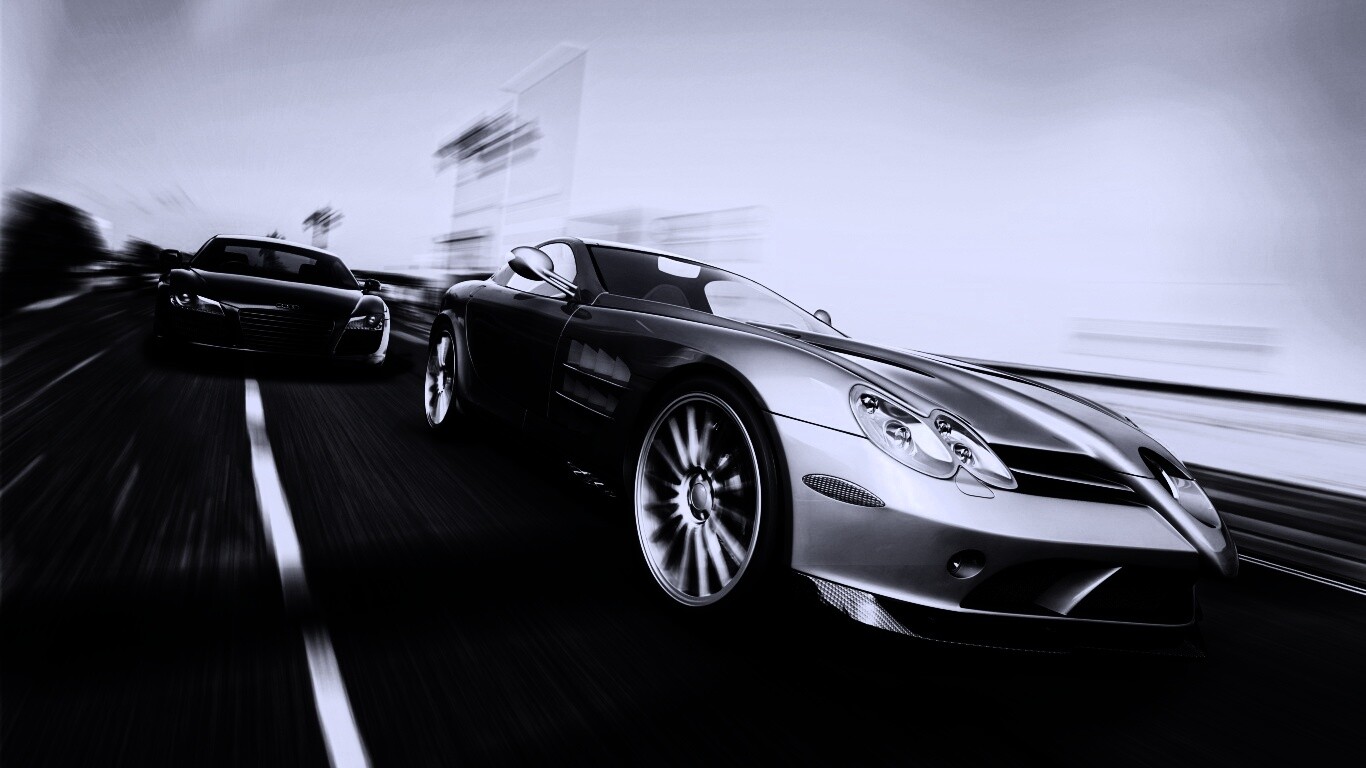 Гонка Ауди и Мерседеса обои