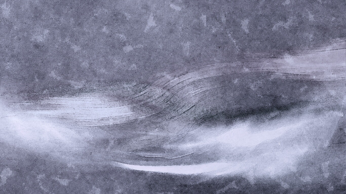 Радужные волны на нежно-фиолетовом фоне обои