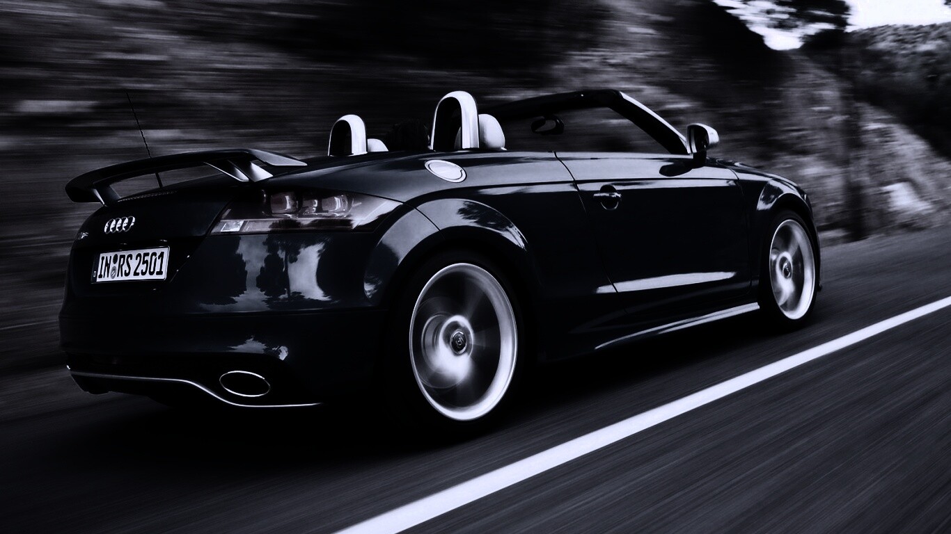 Синий кабриолет Audi обои