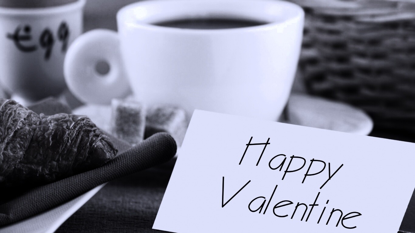 Завтрак на День Святого Валентина обои