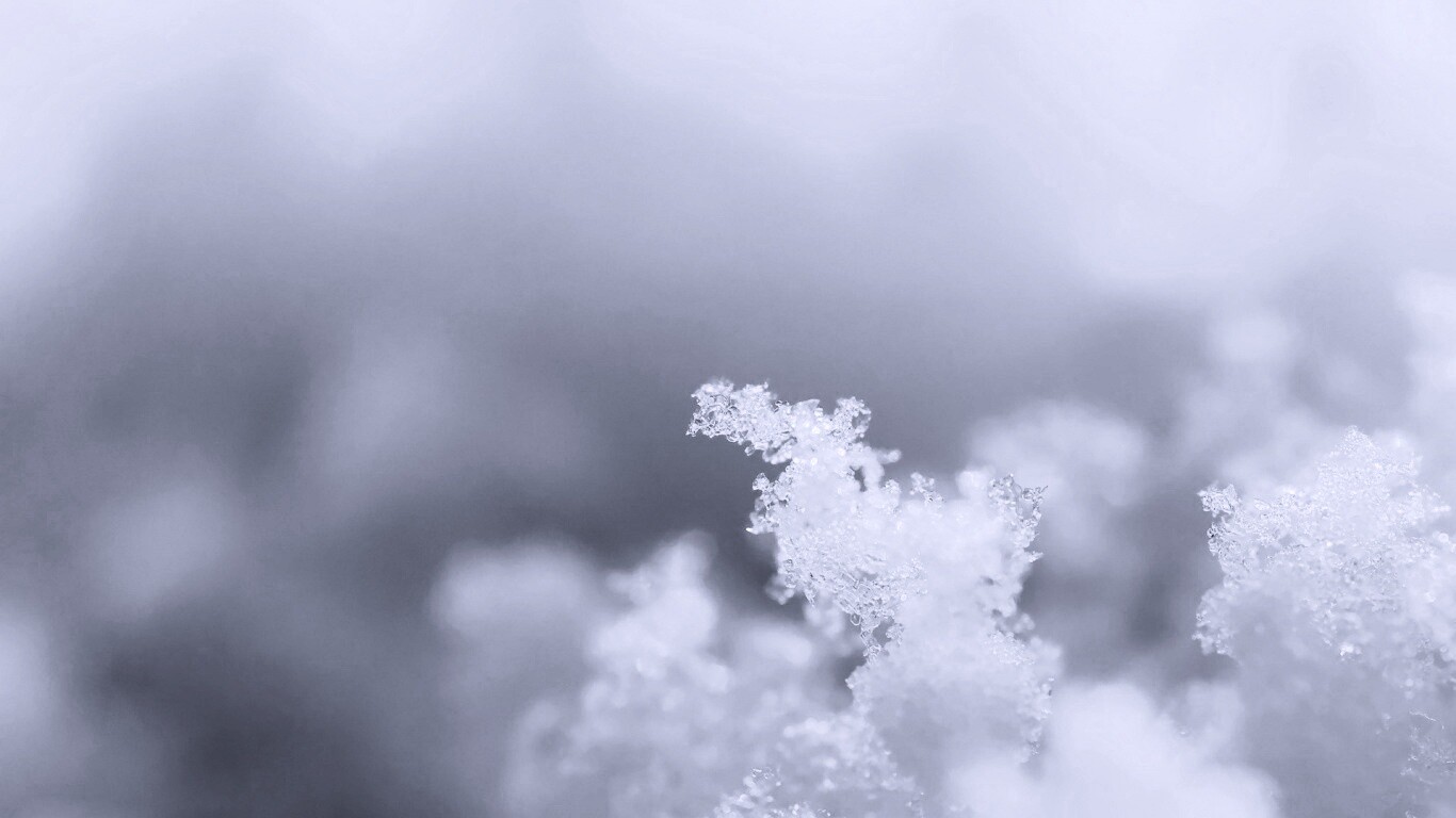 Макро фото снега обои