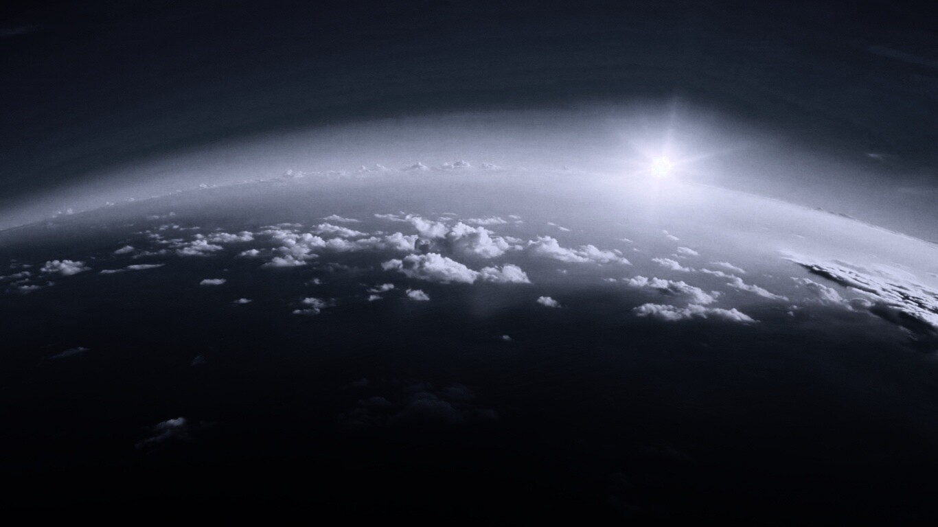 Вид с верхних слоёв атмосферы обои