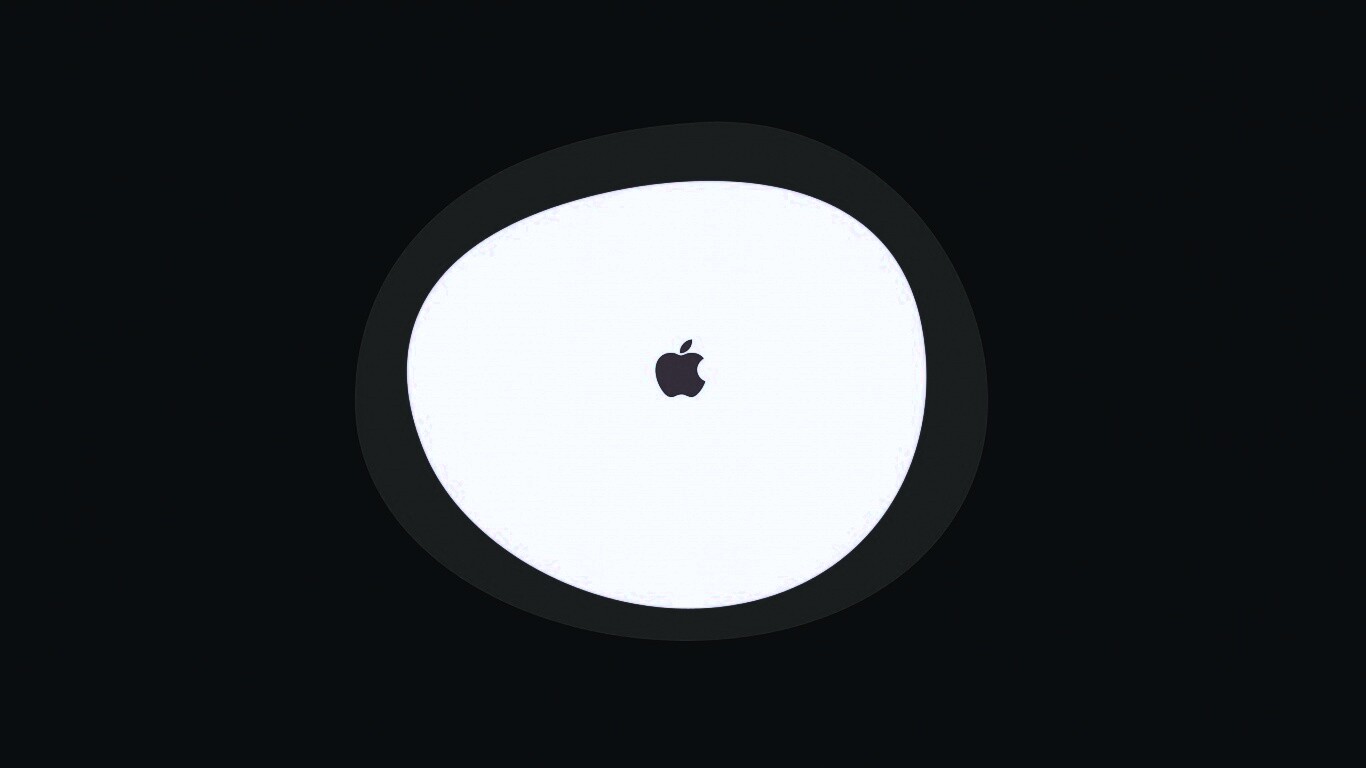 Apple в белом круге обои