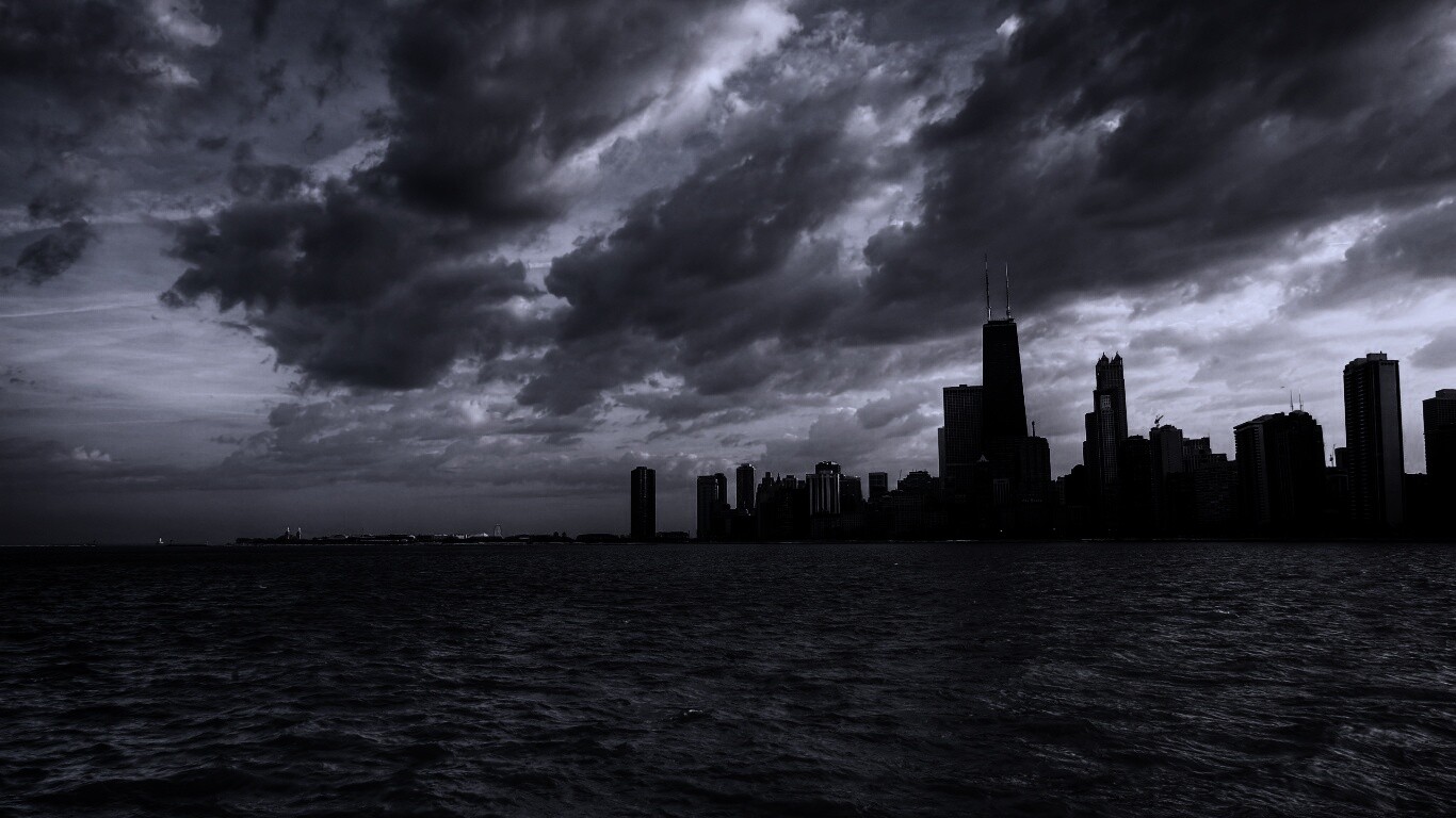Вид на Чикаго обои