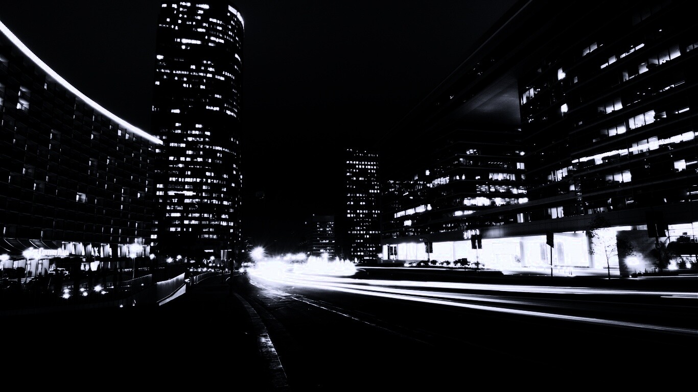 Ночные огни мегаполиса обои