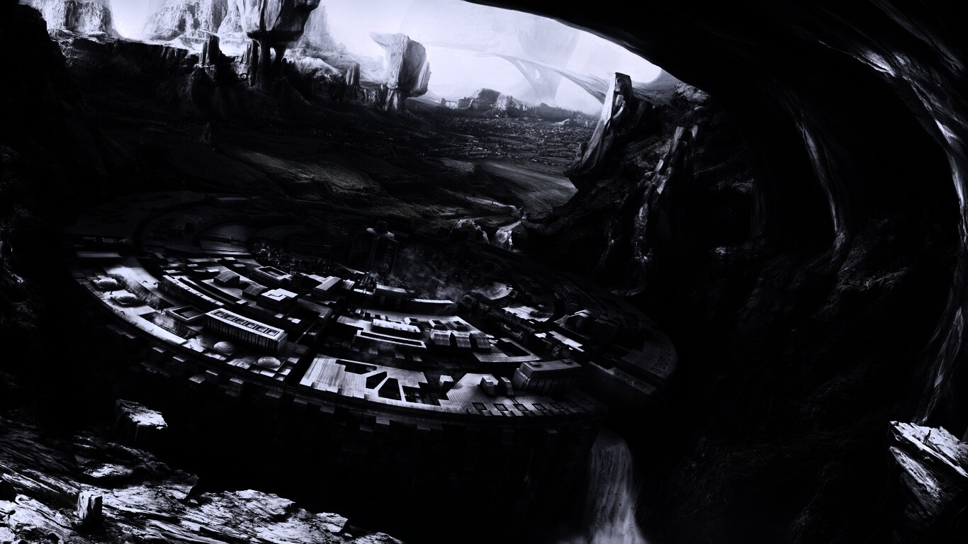 Город в скалах обои