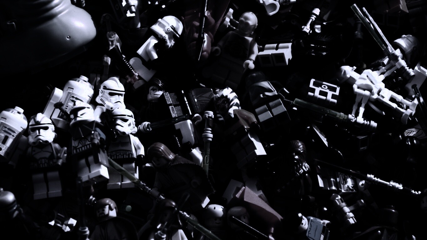 Человечки лего по мотивам звездных войн обои