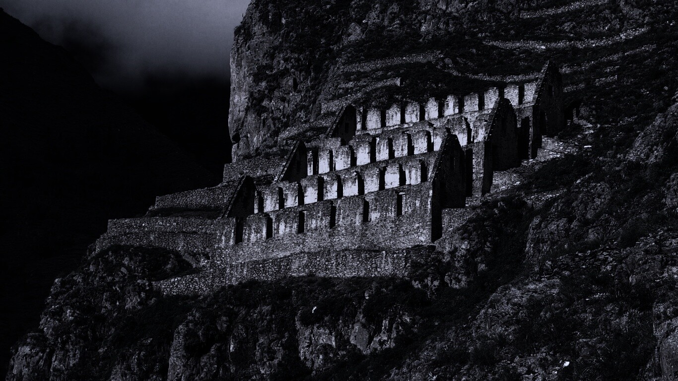 Руины в скалах Перу обои