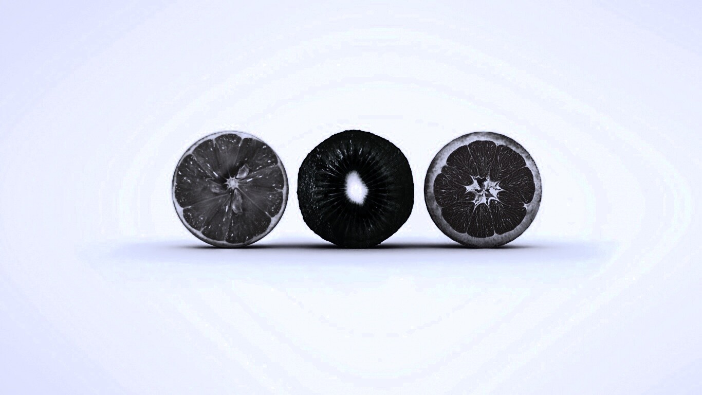 Фрукты в разрезе обои