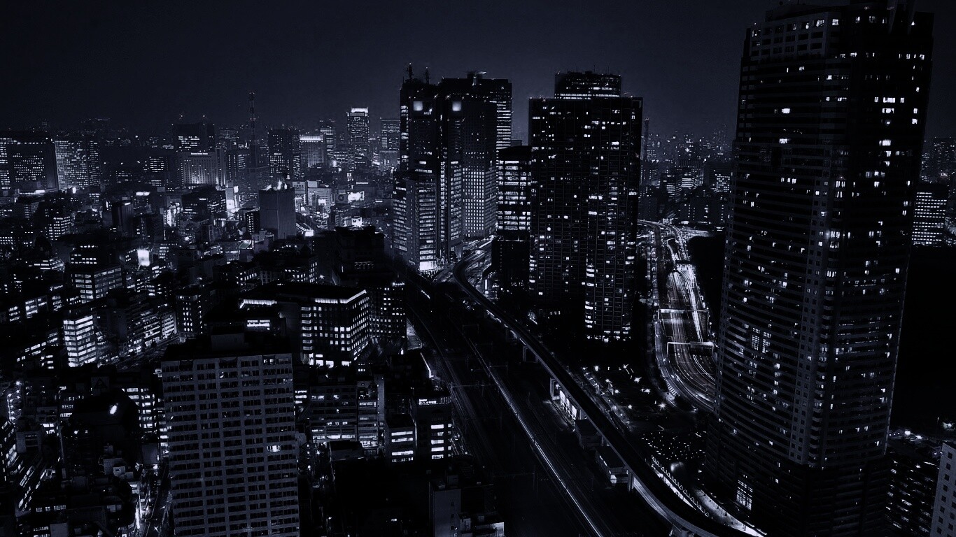 Ночной город обои