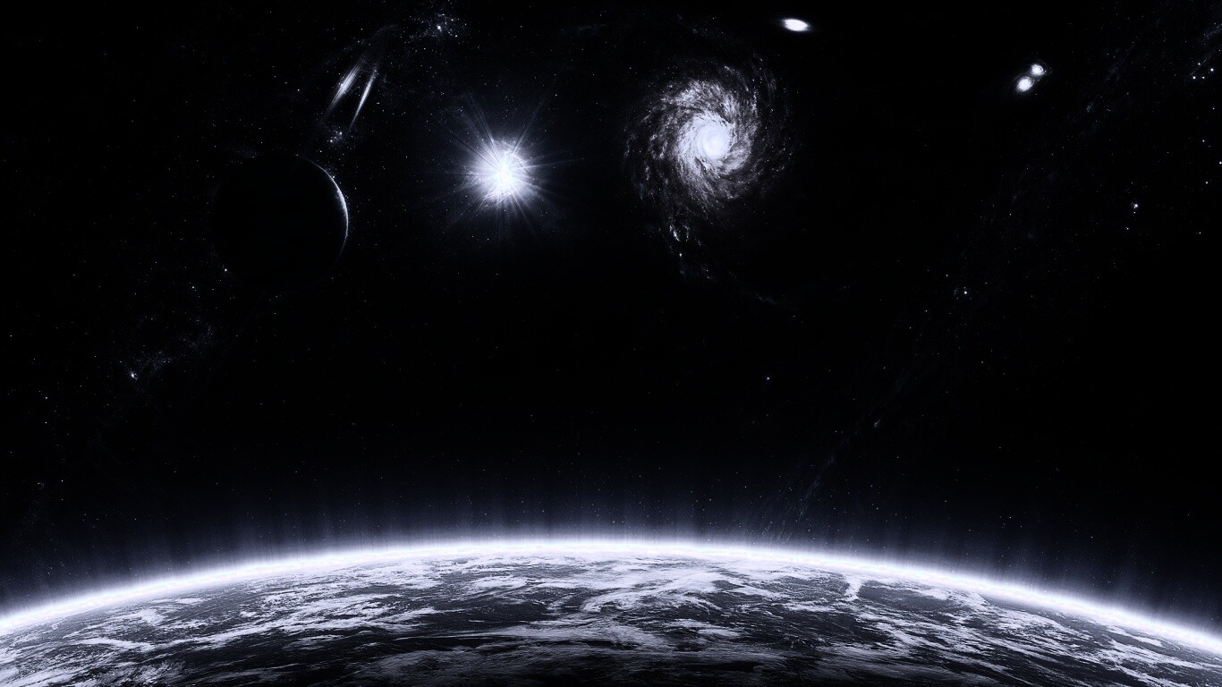 Бесконечный черный космос обои