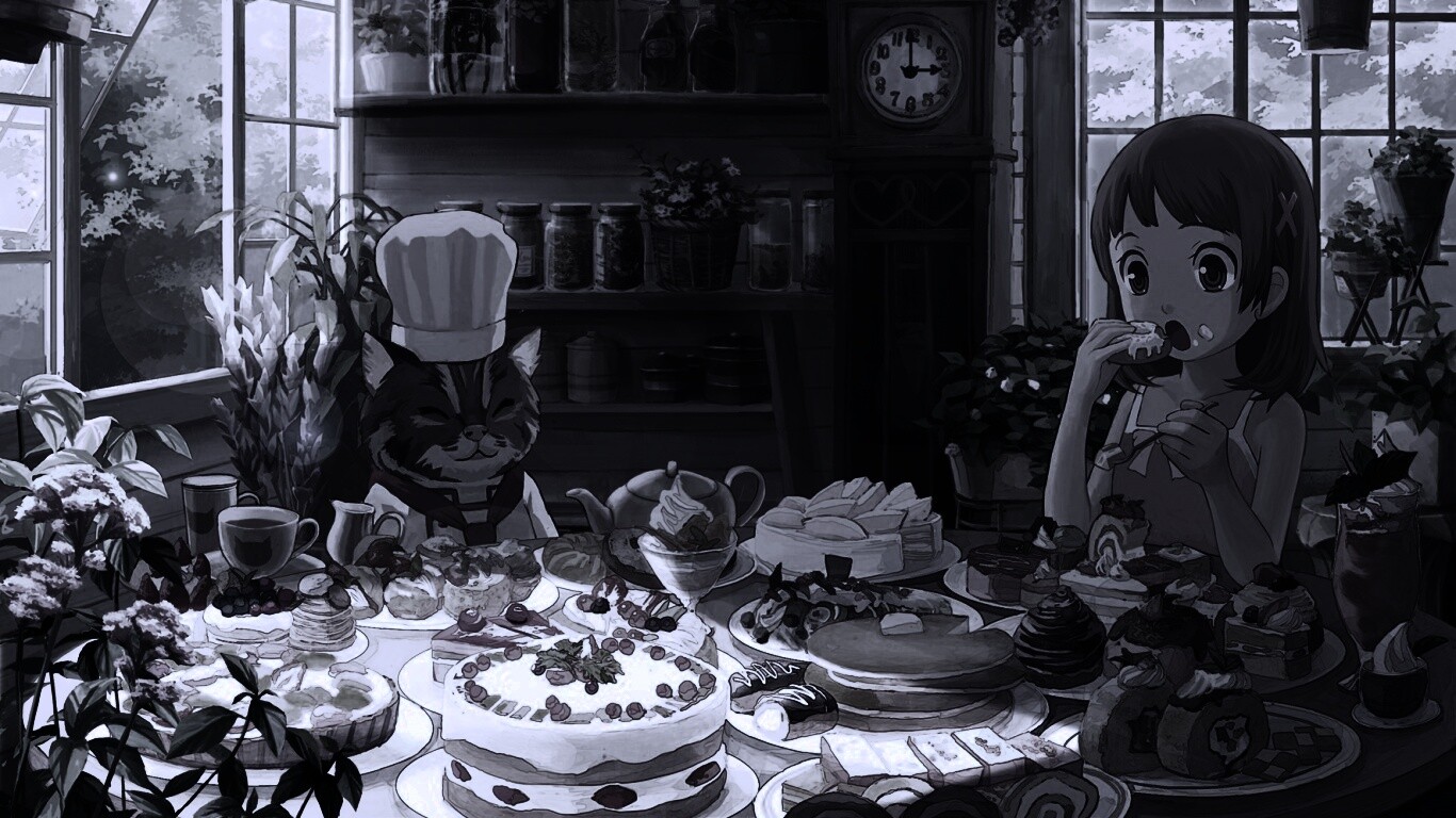 У кота повара обои