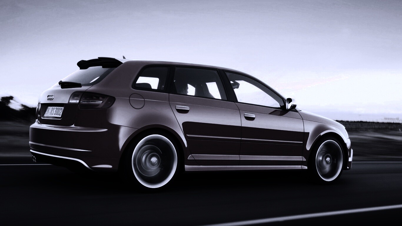 Фотосессия Audi RS3 во время движения обои