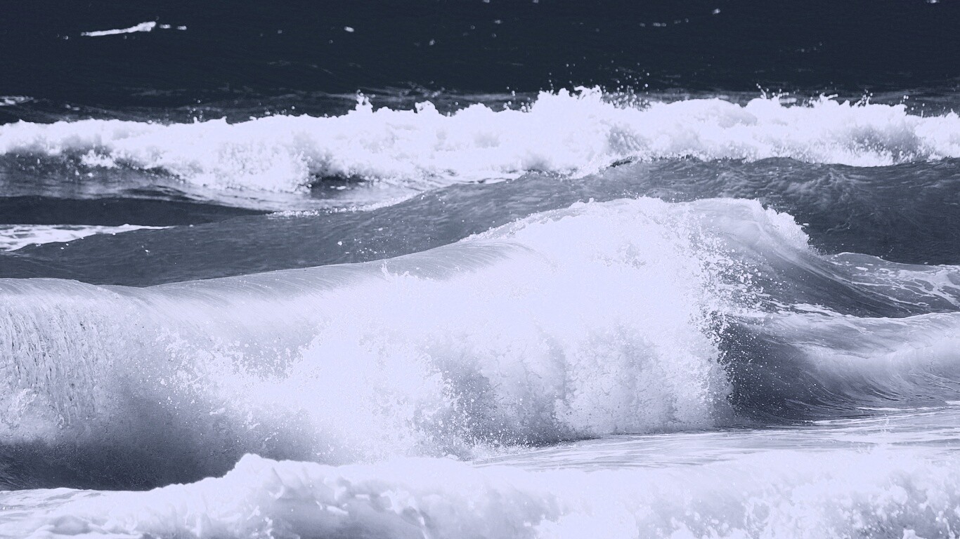 Голубые волны обои