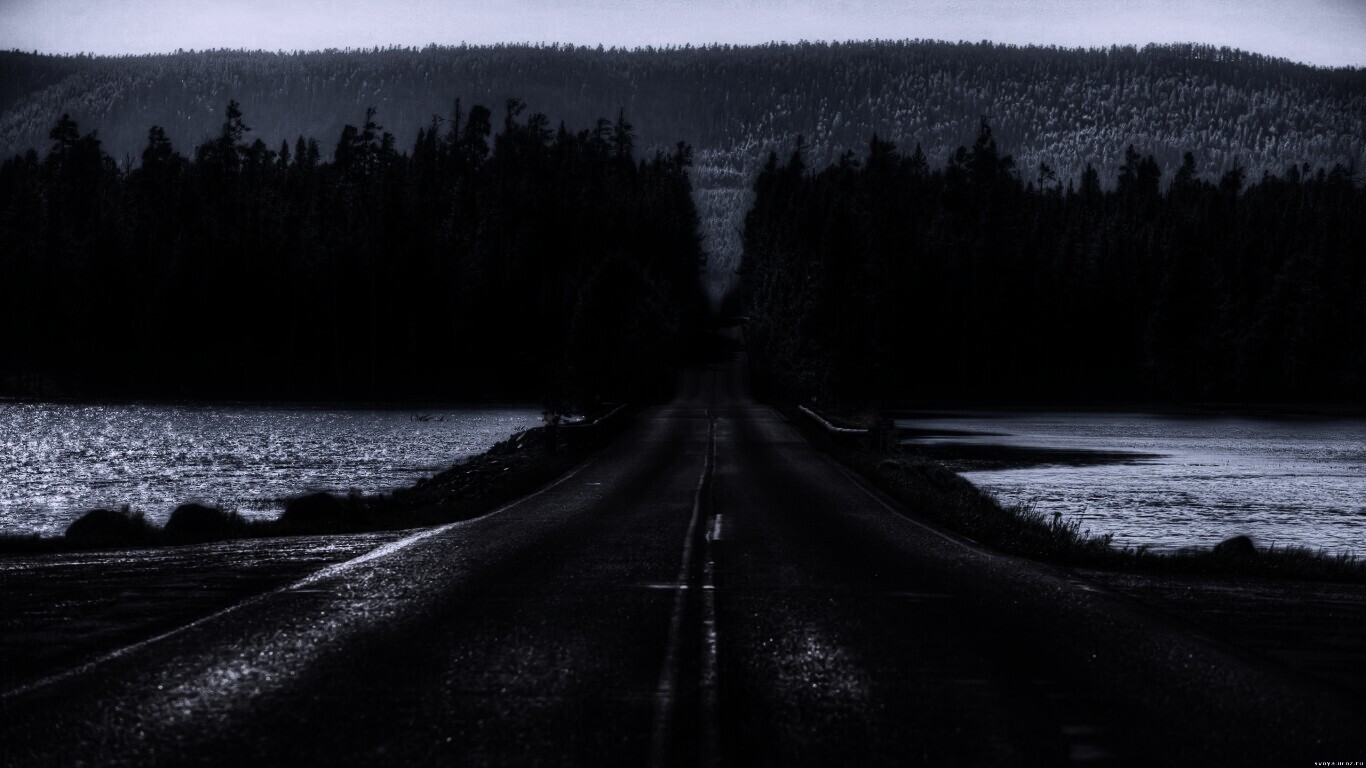 Дорога через озеро обои