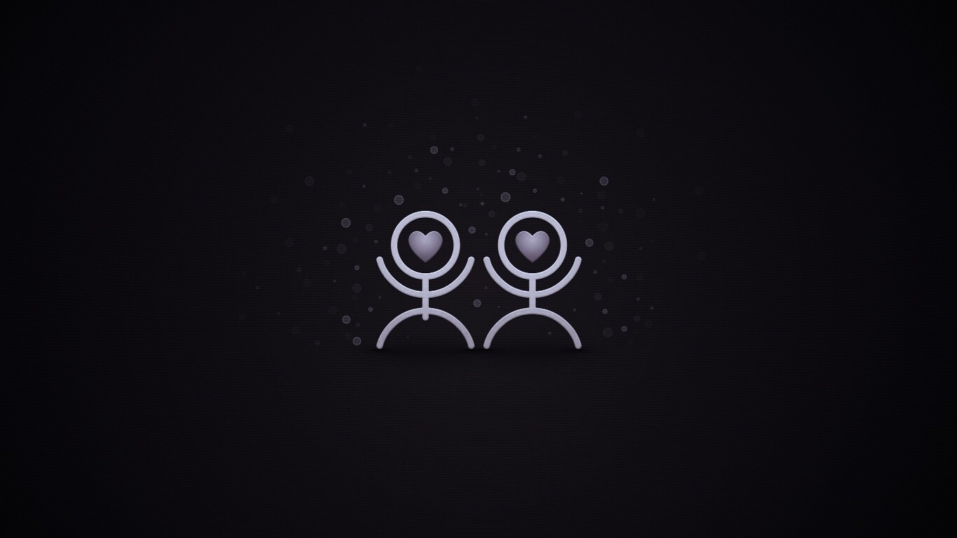 Влюблённые человечки обои