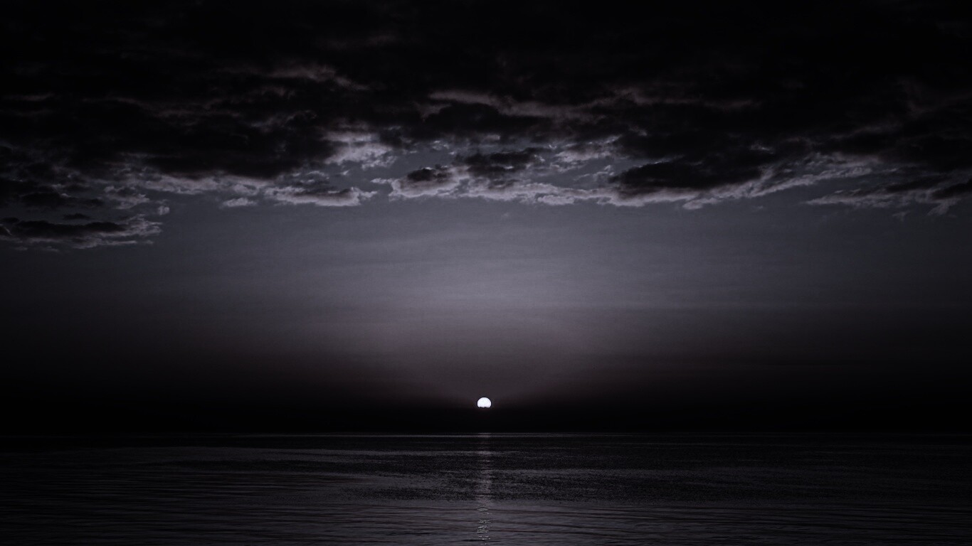 Багровый закат обои