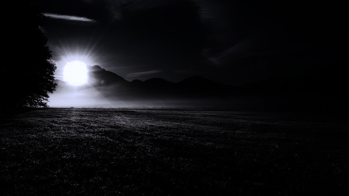 Восход над горами обои