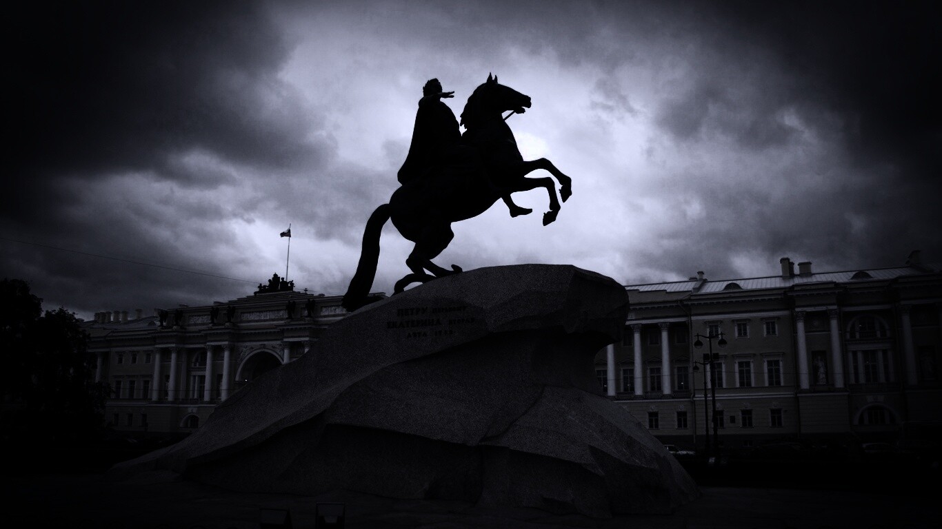 Медный Всадник в Питере обои