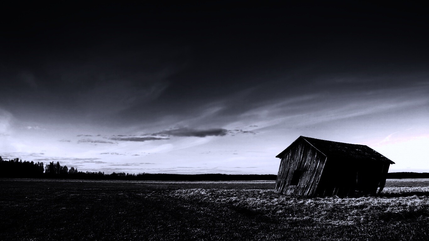 Покосившийся сарай обои