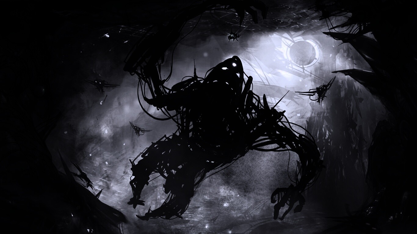 Подзёмный темный монстр обои