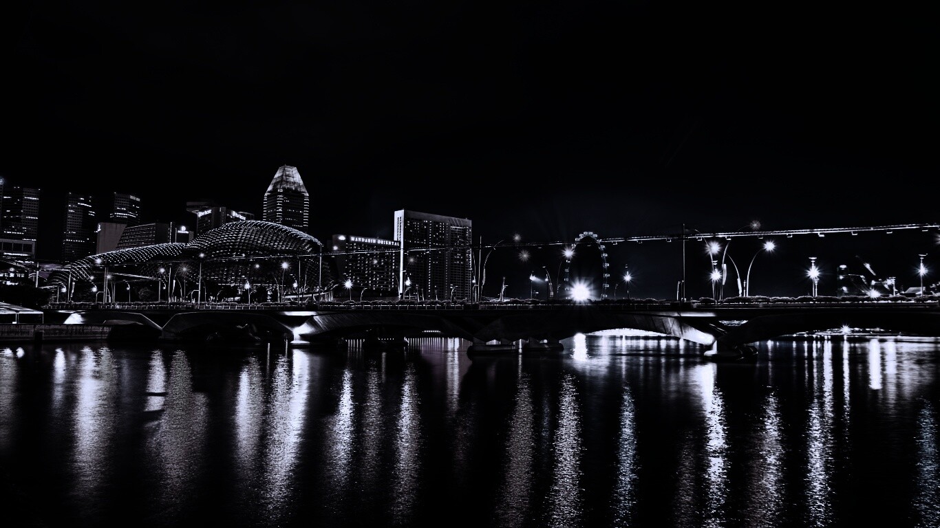 Ночной город обои