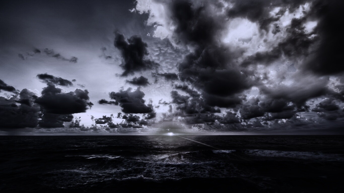 Закат на море обои