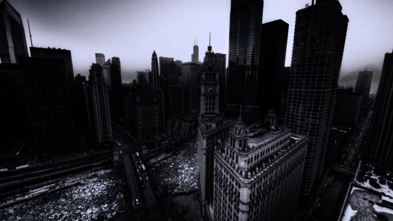 Вид на город обои