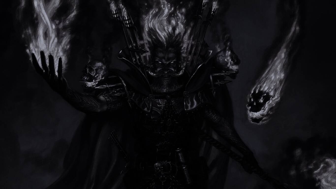 Огненный демон обои