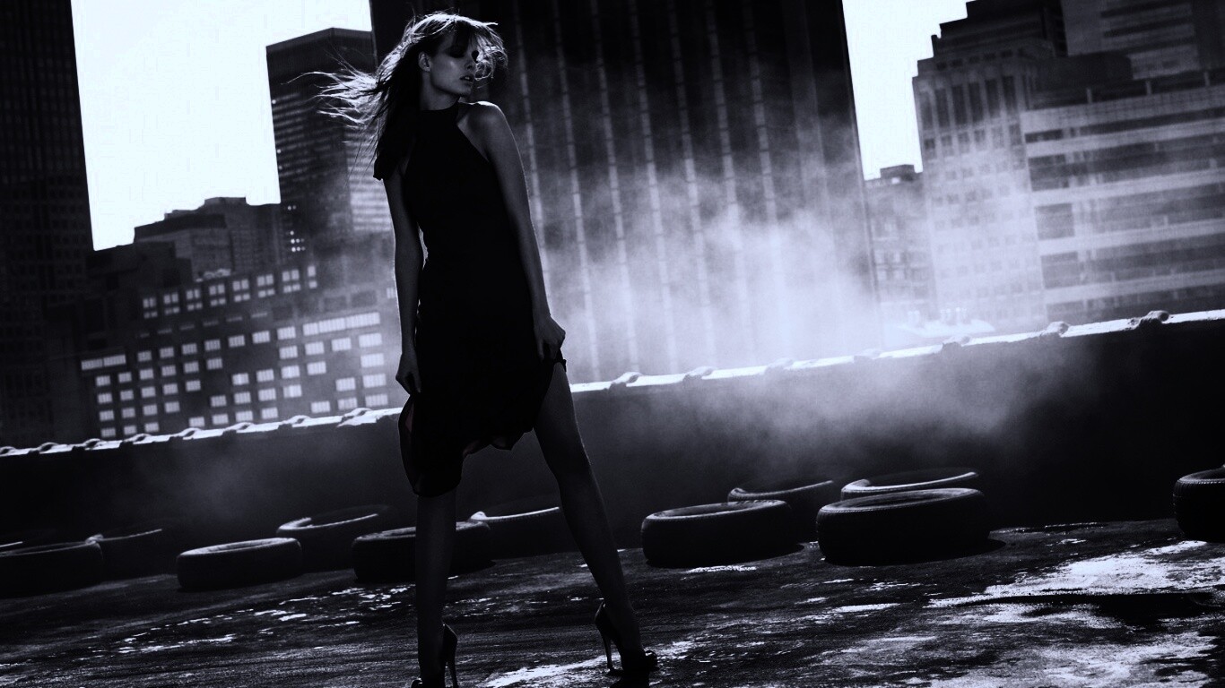 Девушка в красном обои