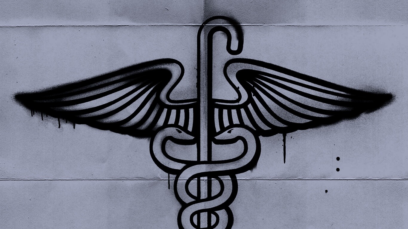 Змеи на трости — граффити обои