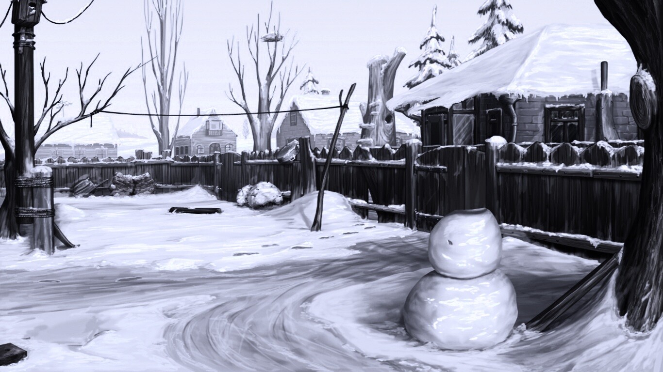 Снеговик обои