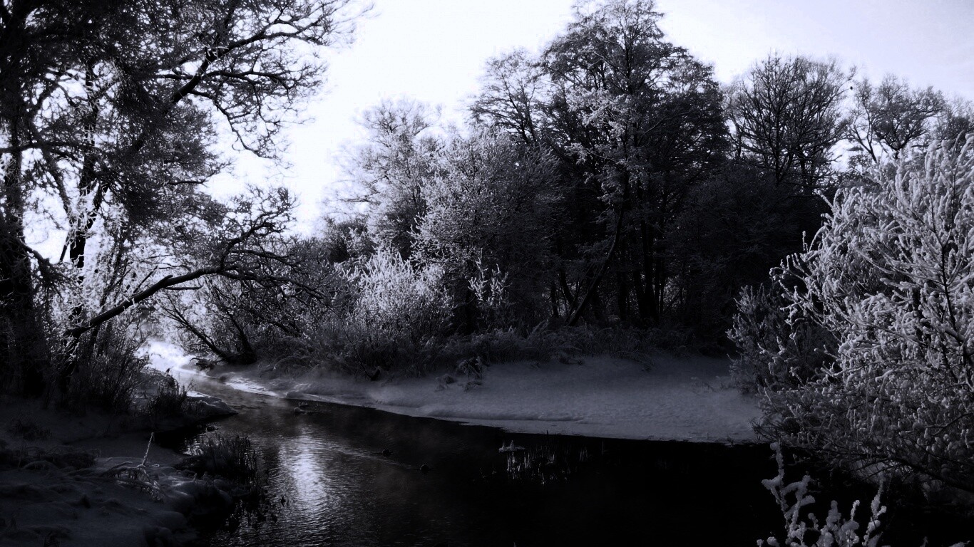 Зимняя река обои