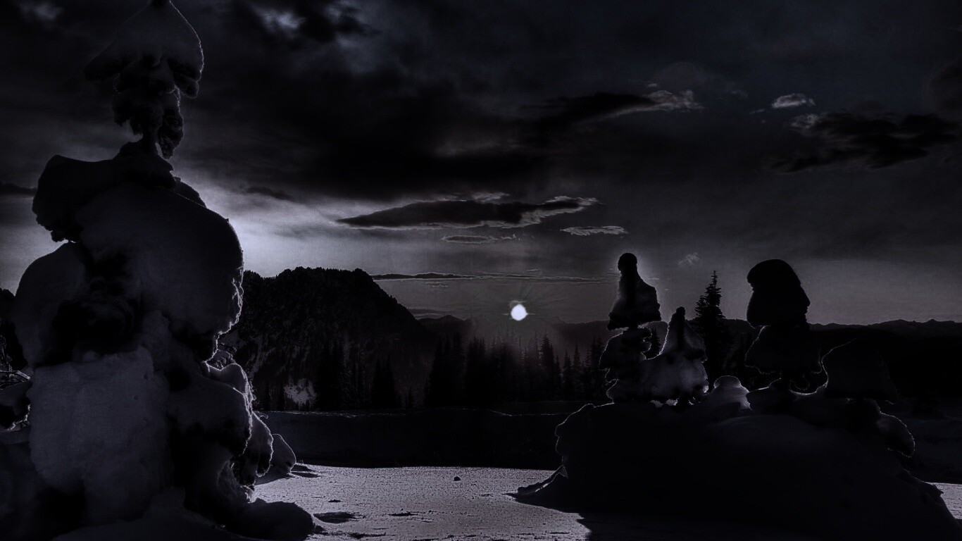 Зимнее солнце обои