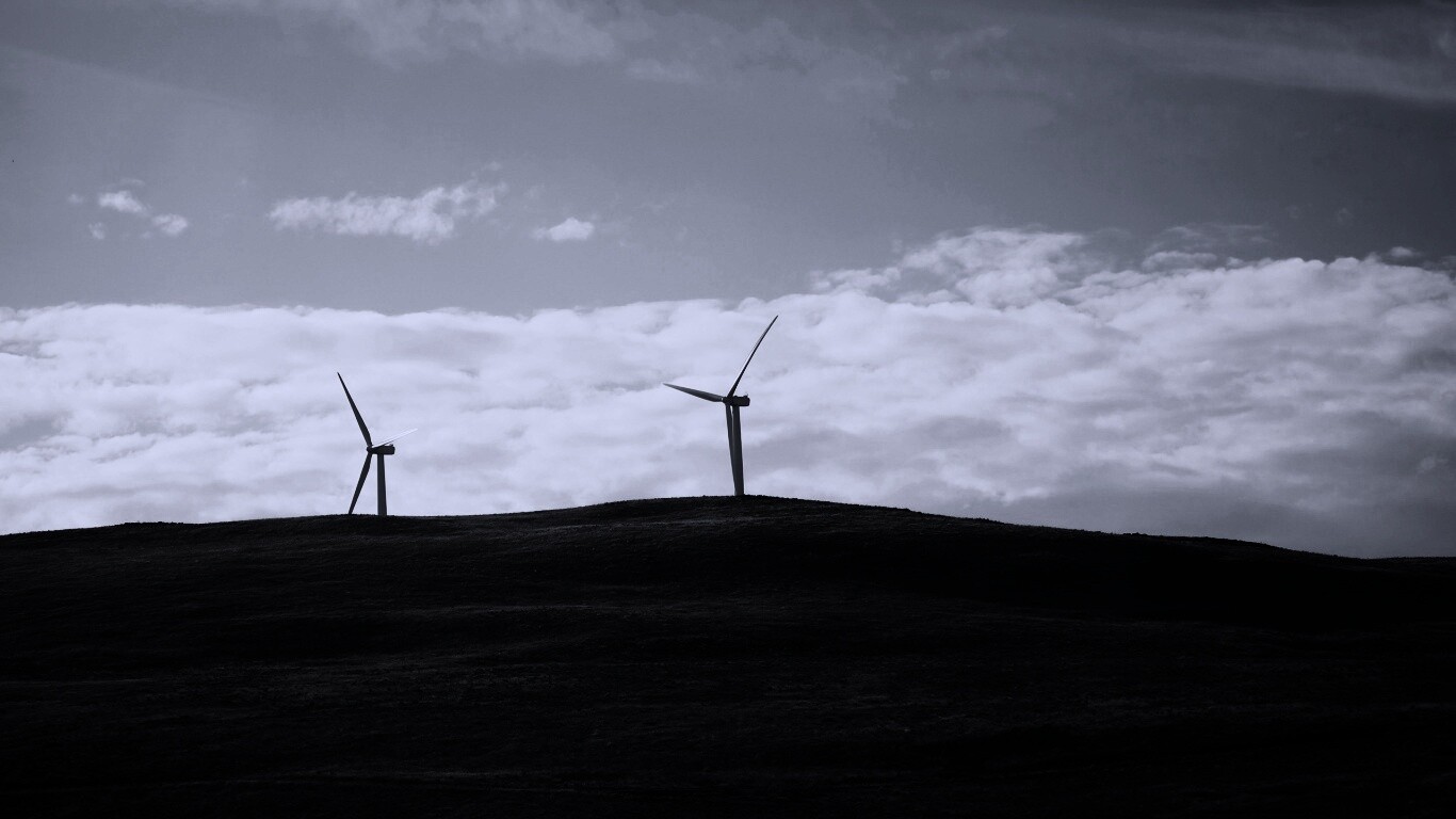 Ветряки в поле обои