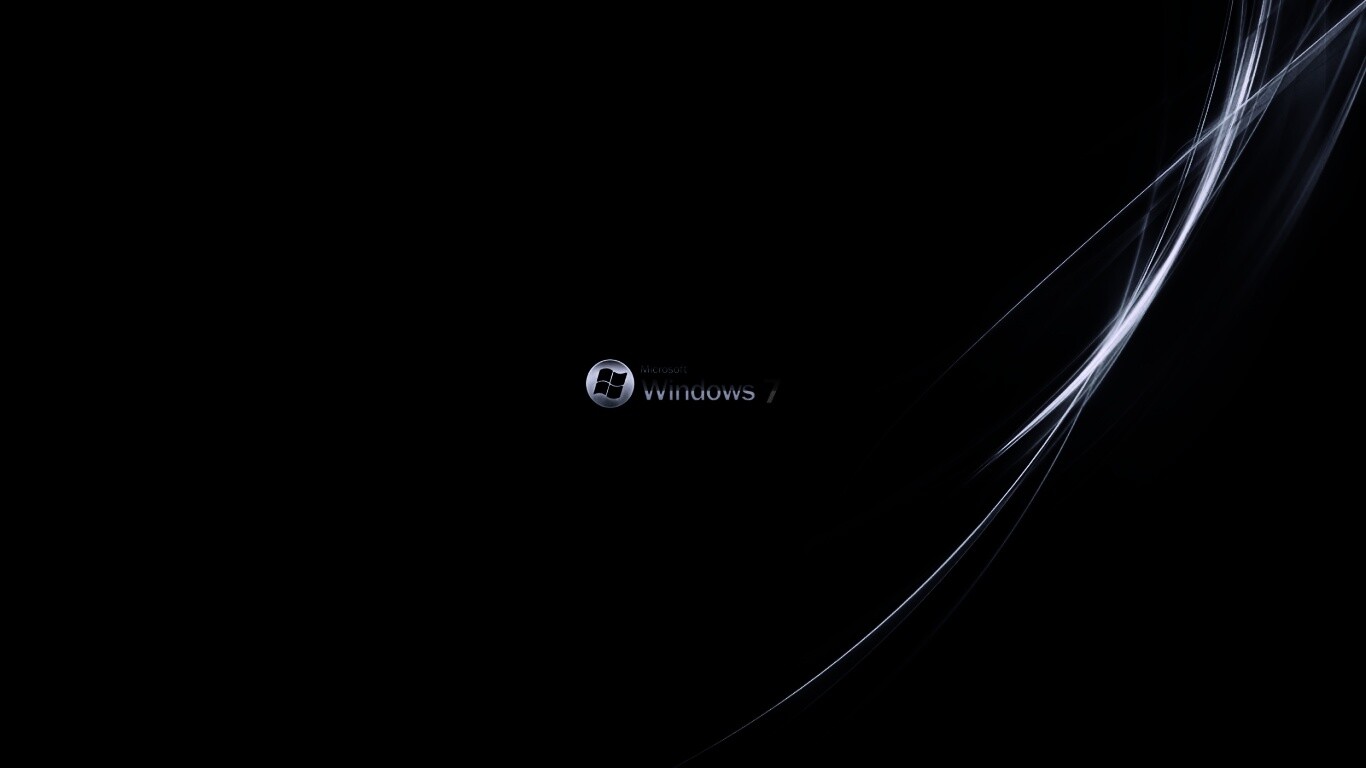 Темный фон Windows 7 обои