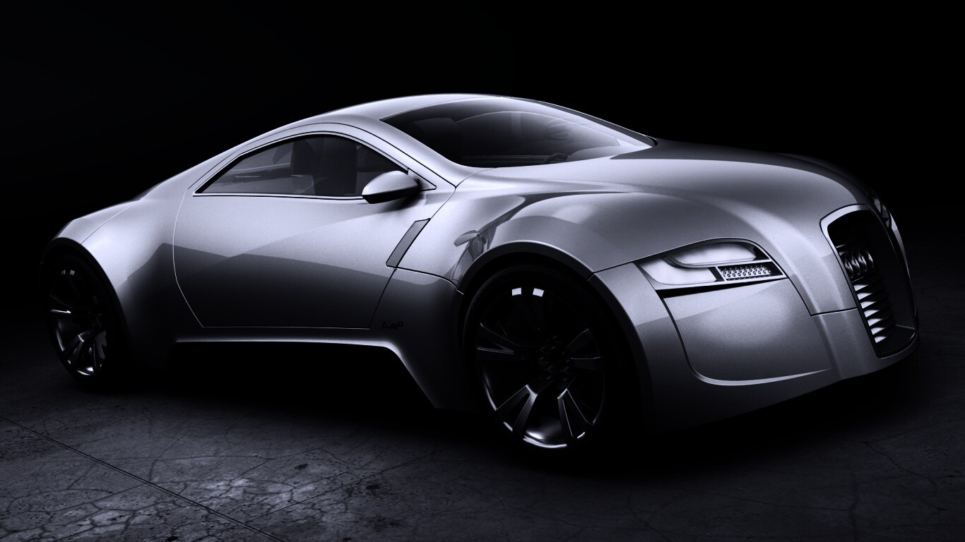 Серебристый концепт ауди обои