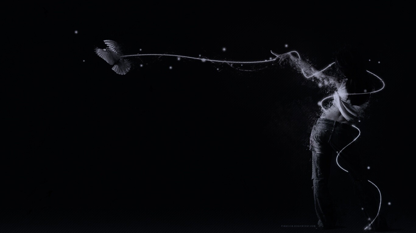 Девушка с бабочкой обои