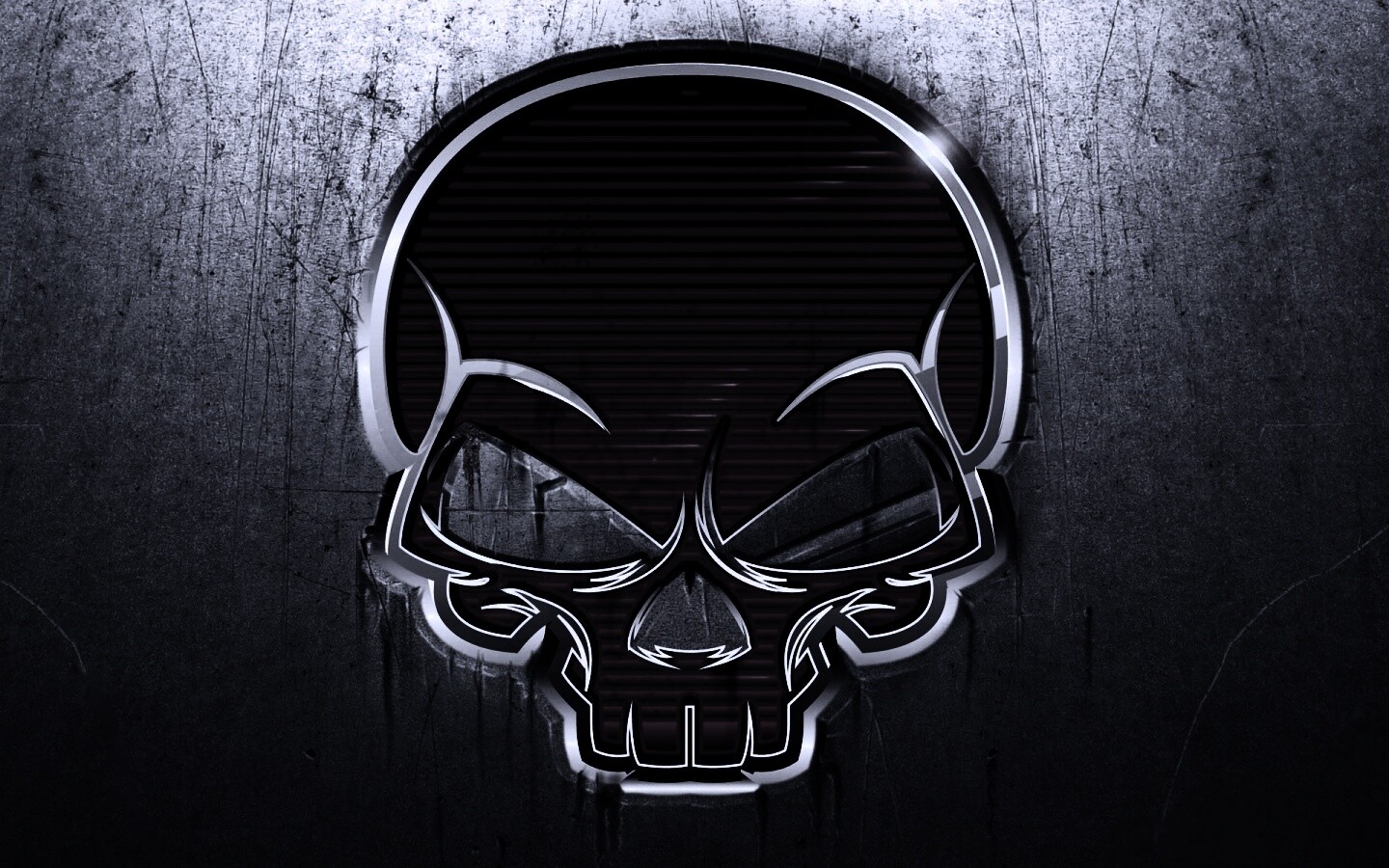 Красный череп лого обои