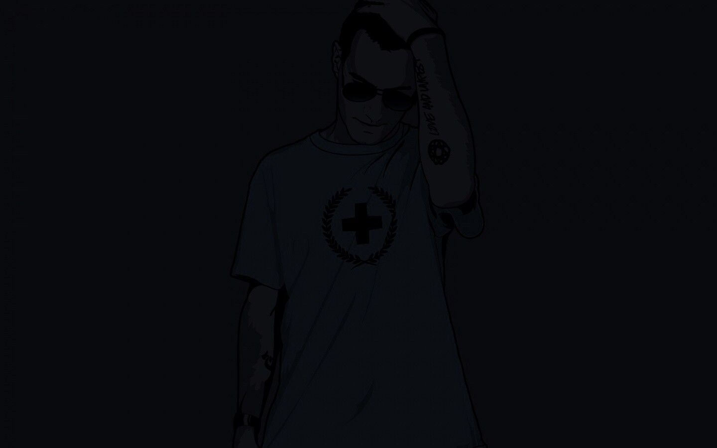 Парень в голубой футболке обои