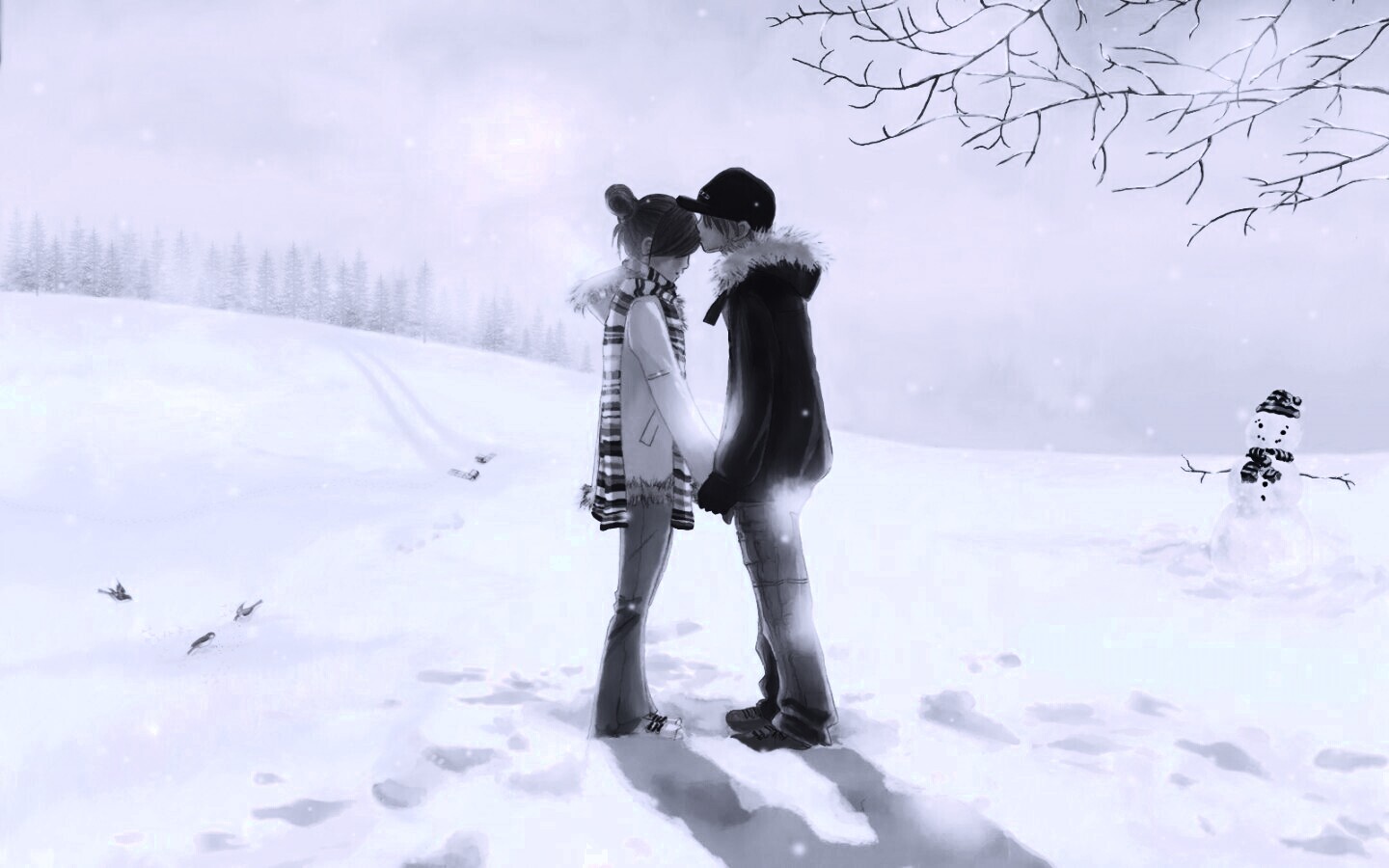 Влюбленная пара обои