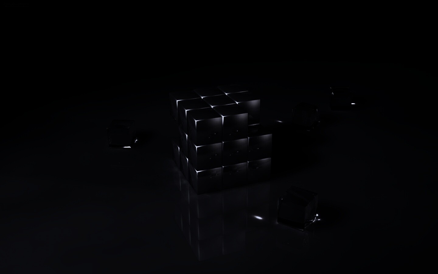 Стеклянный кубик рубика обои