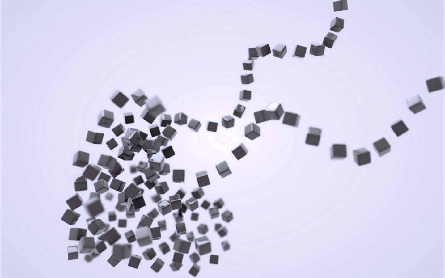 Сердце из кубиков обои